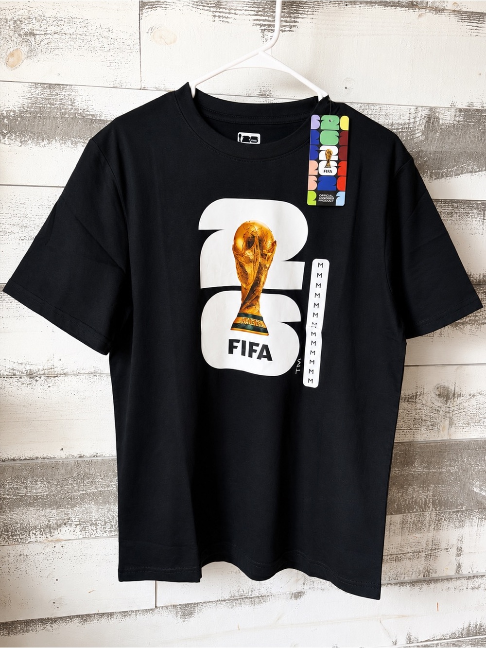 FIFA Black Short Sleeve Graphic Tee with World Cup Trophy - Unisex
